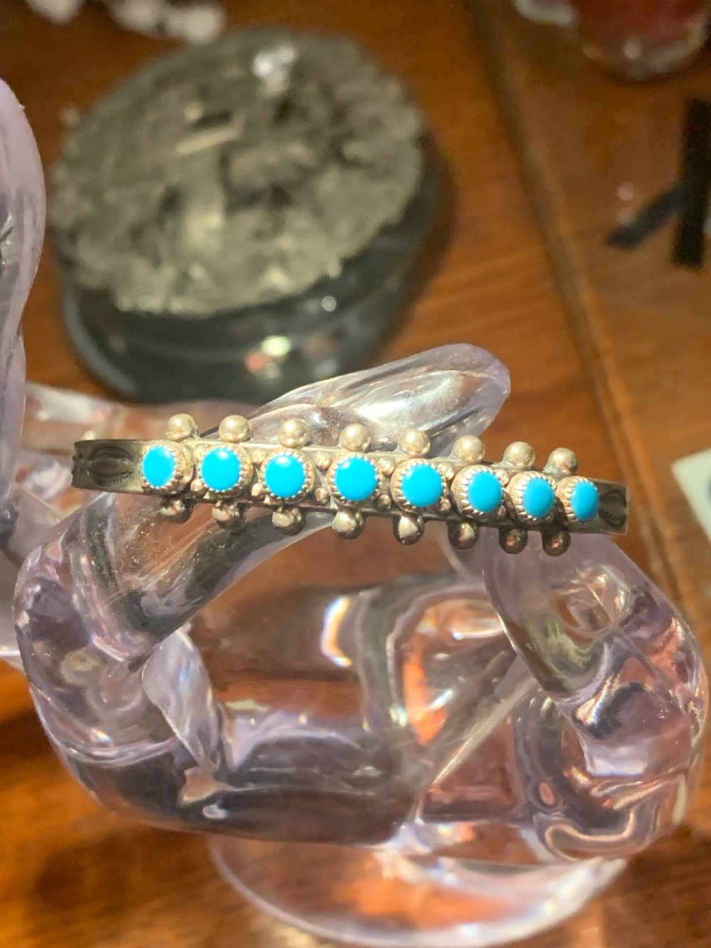 Vintage Bell Trading Post Turquoise Cuff Bracelet 9.32 grams